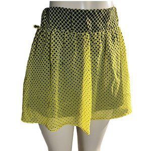 2B Bebe Mini Skirt Marigold Yellow & Black Mini Skirt